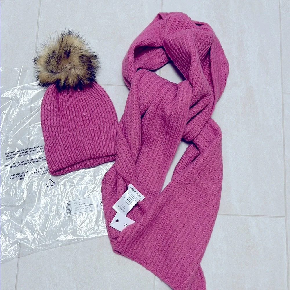 🎉HP🎉 NWT Tribal Jeans Scarf & Beanie Set - Picture 1 of 4